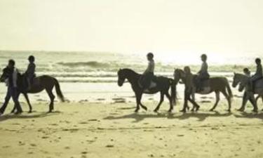 Promenade à cheval sur la plage